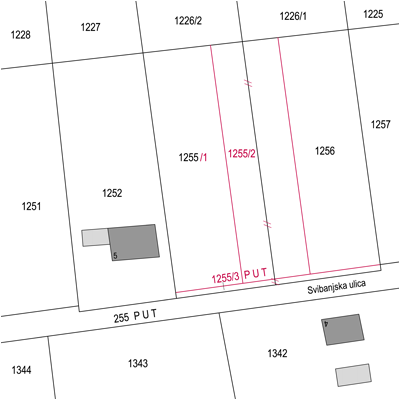 Parcelacija u skladu s prostornim planom